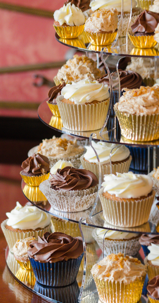 Cupcake wedding cake by Wilson and Lewis Photography