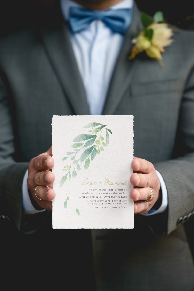 Handmade paper invitation by Magnolia Press
