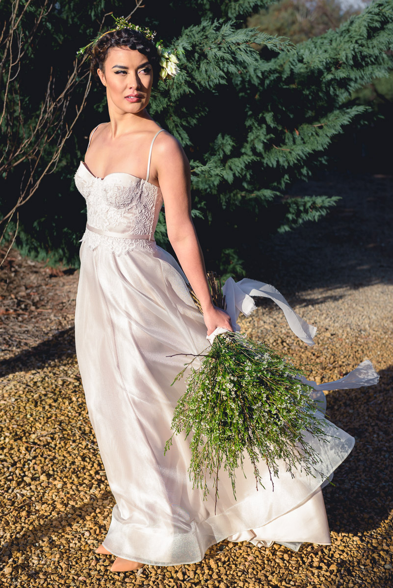 South Australian Bride in wind