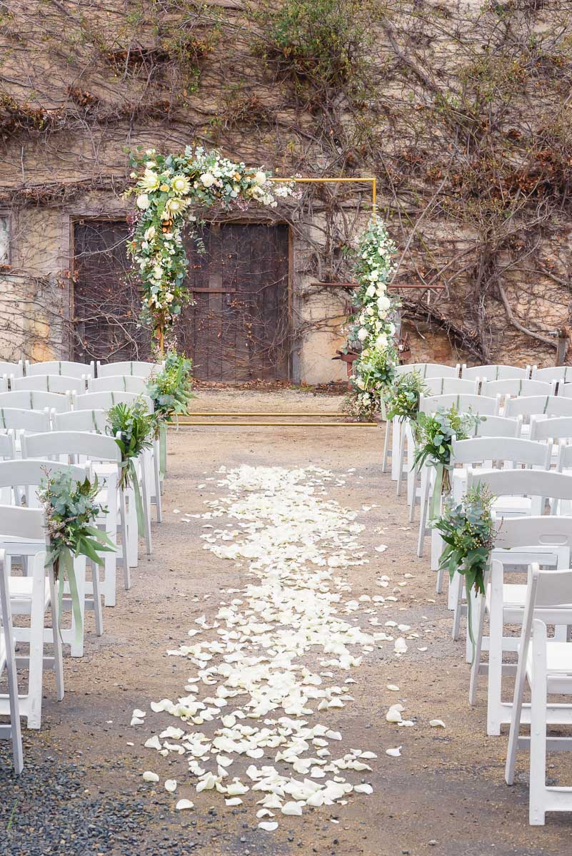 ask your wedding photographers about photos of wedding aisle