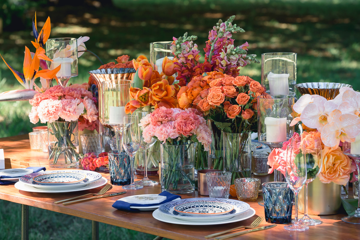 Wedding table at wedding at collingrove homestead