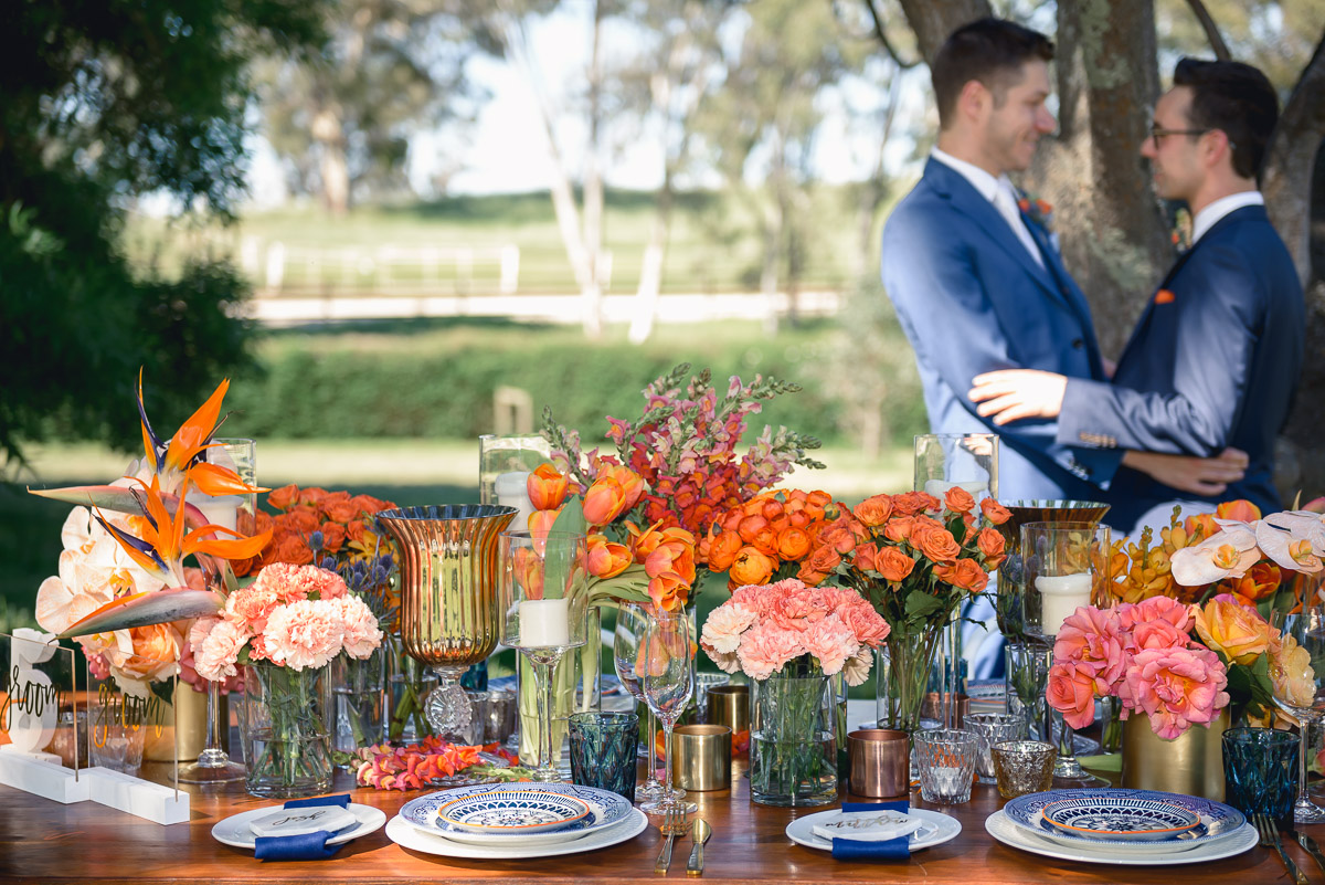 wedding table at wedding at collingrove homestead