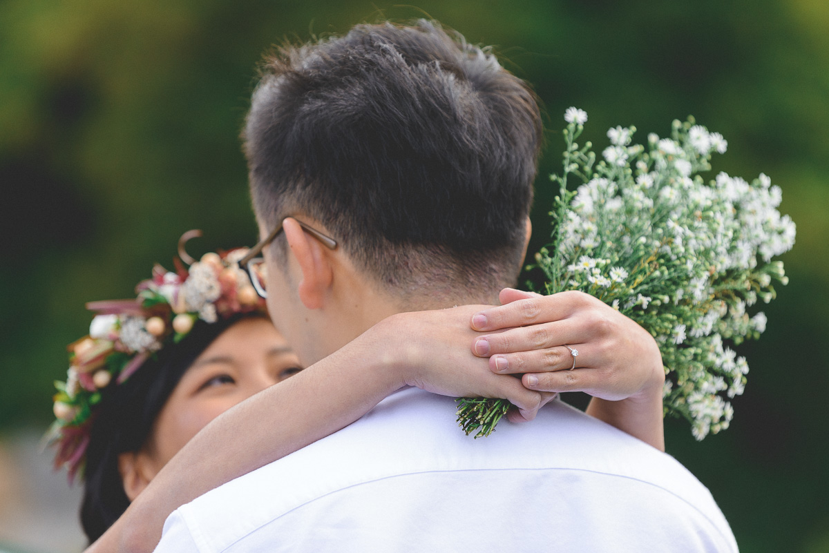 the ring in pre wedding photos