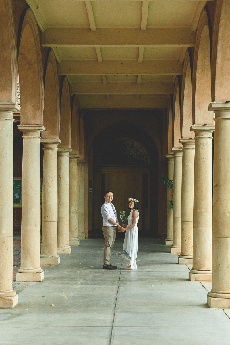 holding hands in pre wedding photos