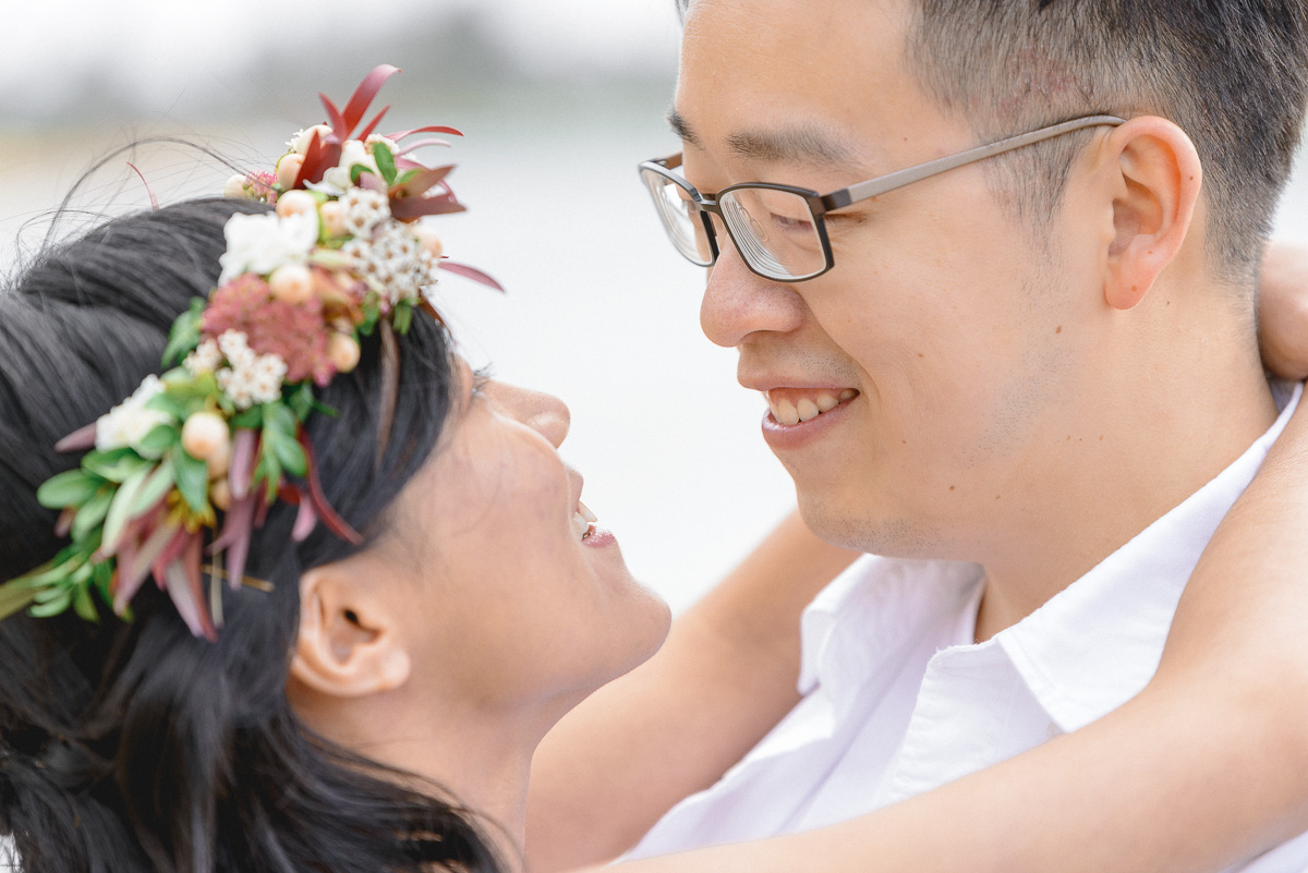 happy couple in pre wedding photos