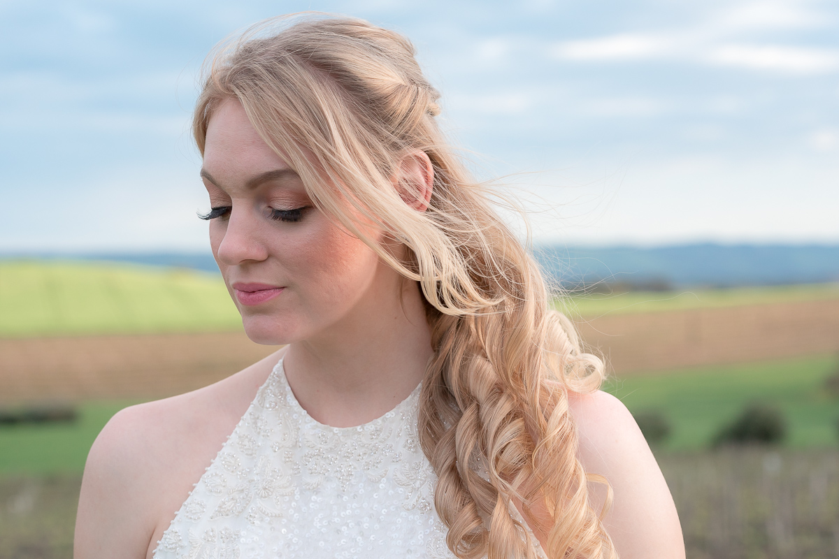 portrait of bride at same sex wedding