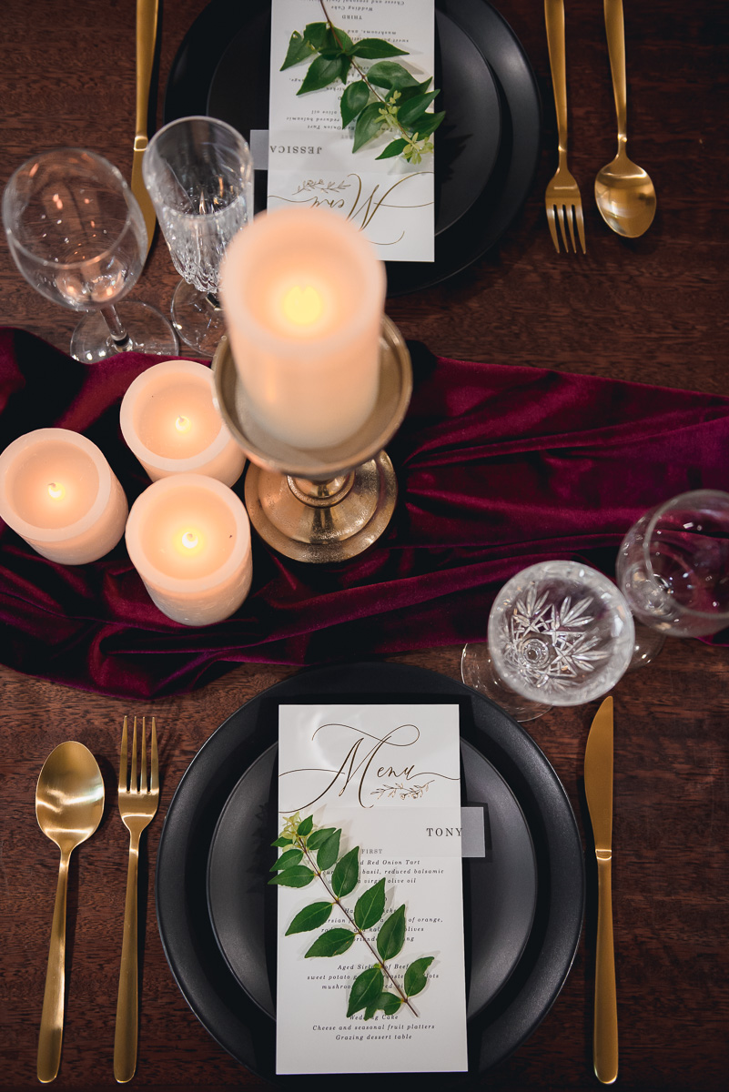 autumn wedding reception table