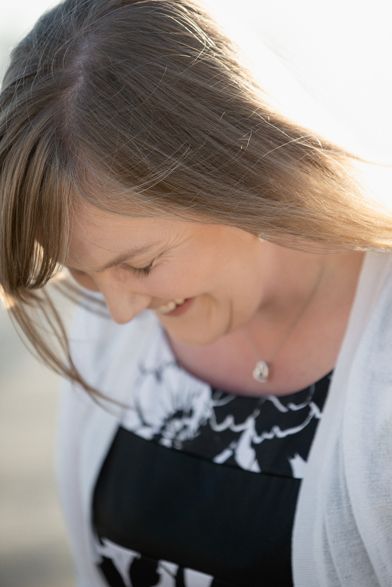 Charlotte at grange beach engagement session