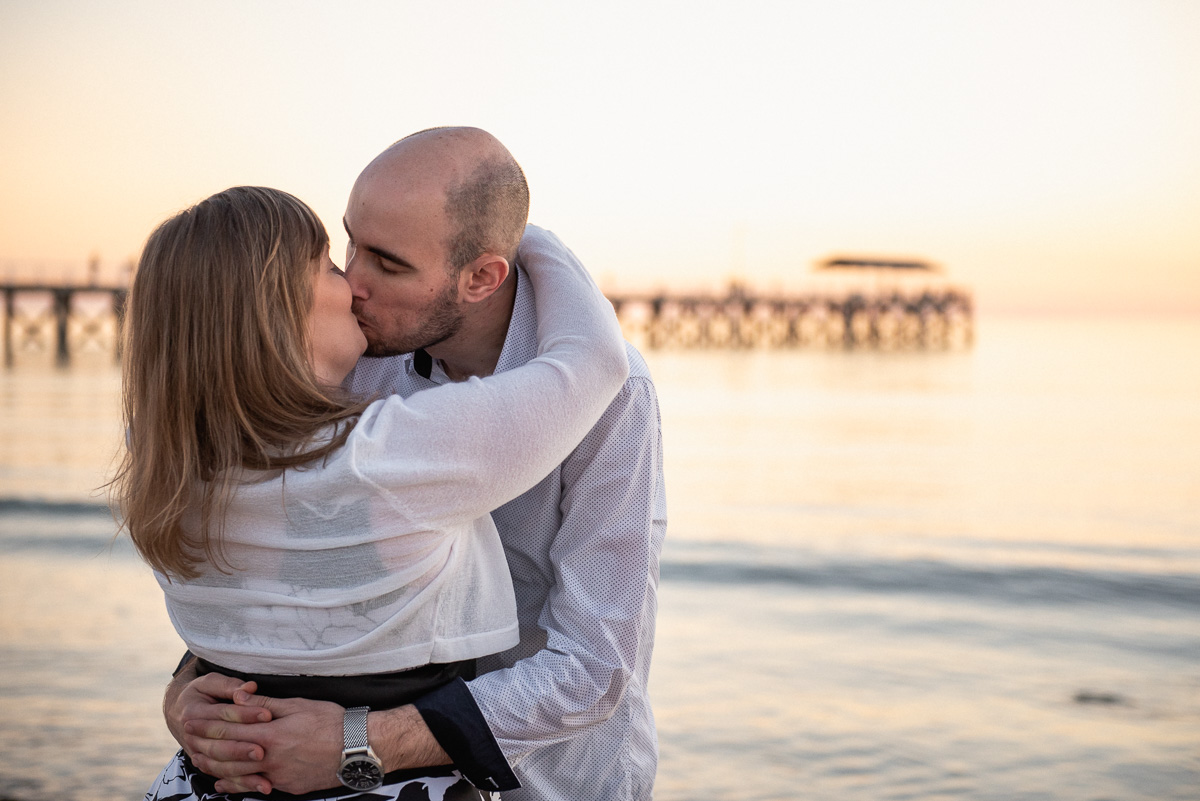 Charlotte and Andrew at Grange Beach engaged