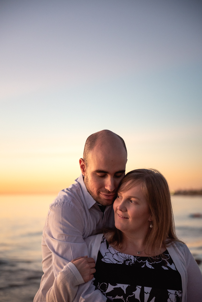couple at photoshoot for grange beach engagement