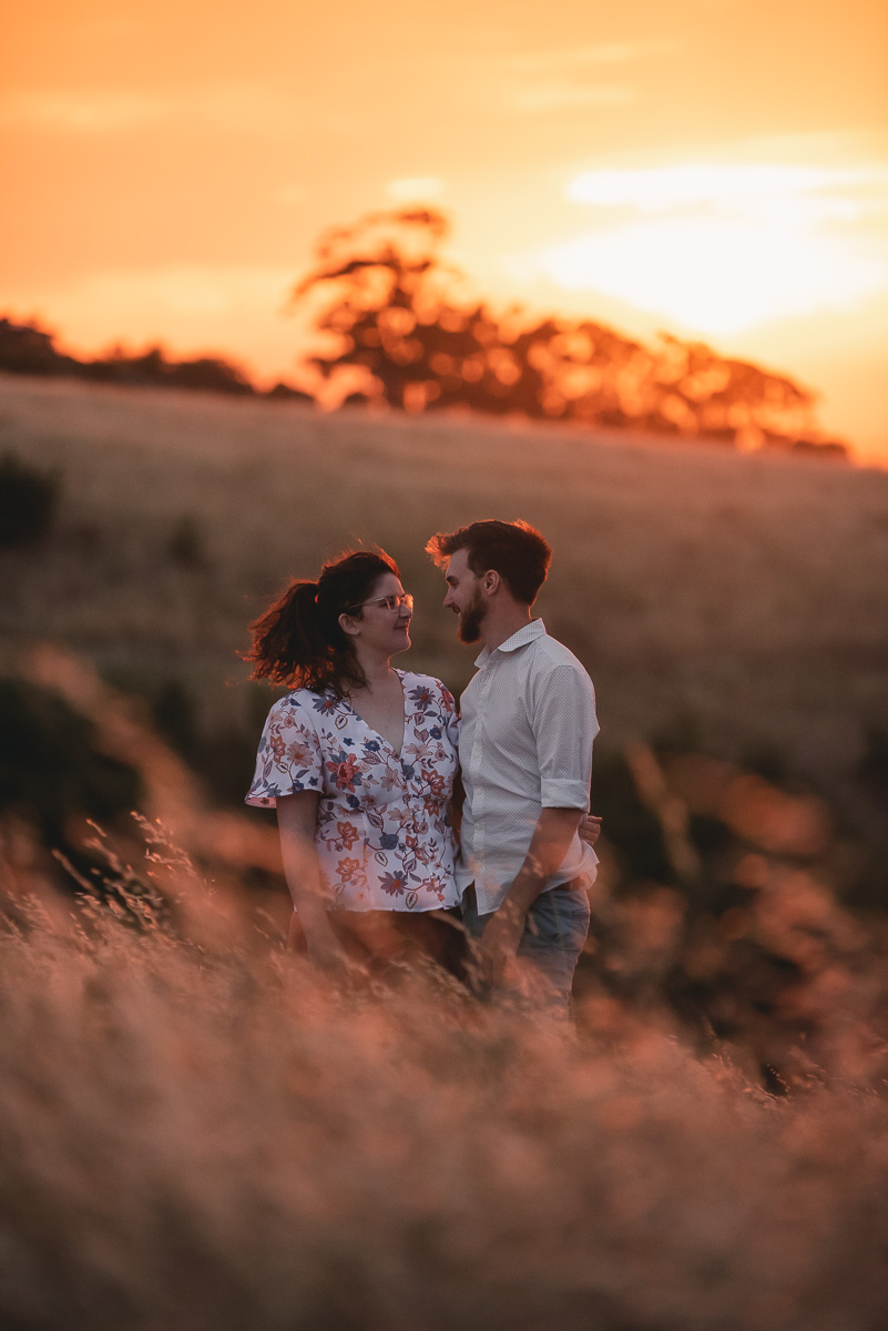 Adelaide engagement photography at sunset