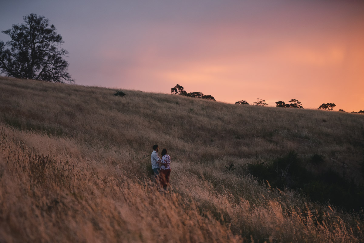 bright sunset photography for an engagement session