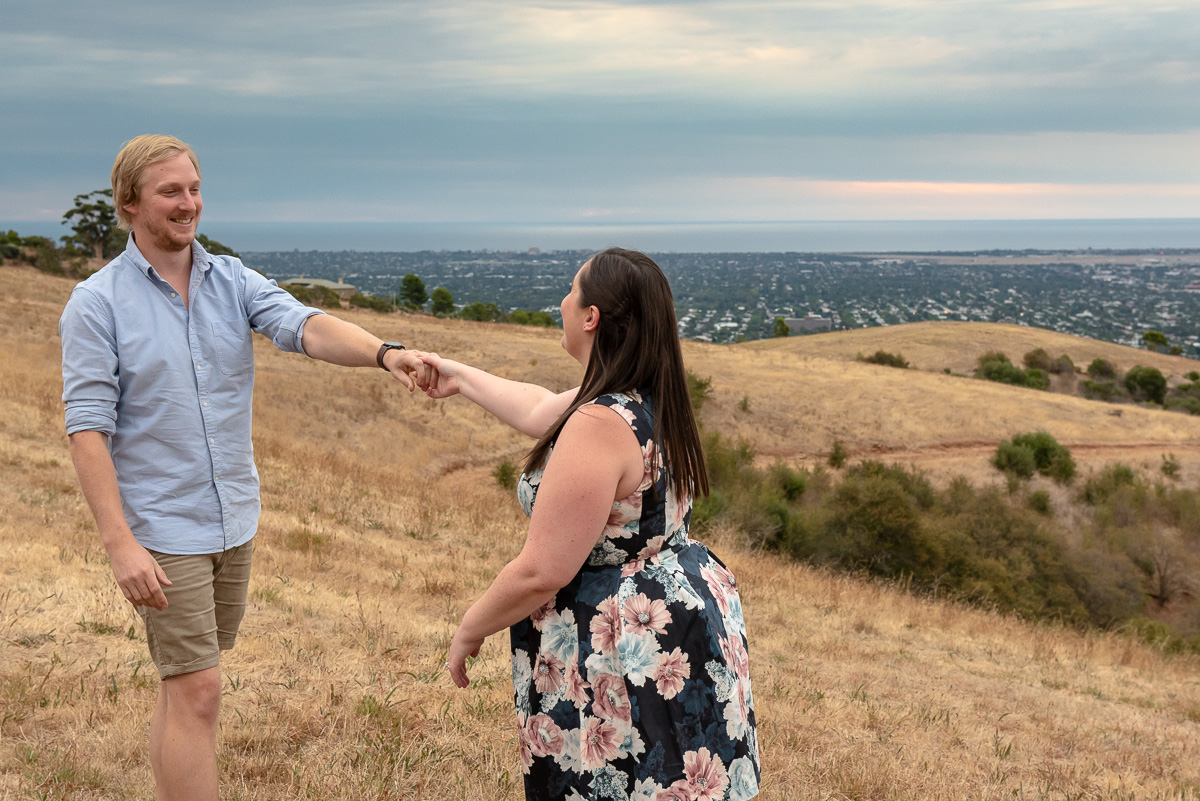Engagement photos with Lauren and Aaron at Glen Osmond - Wilson & Lewis Photography