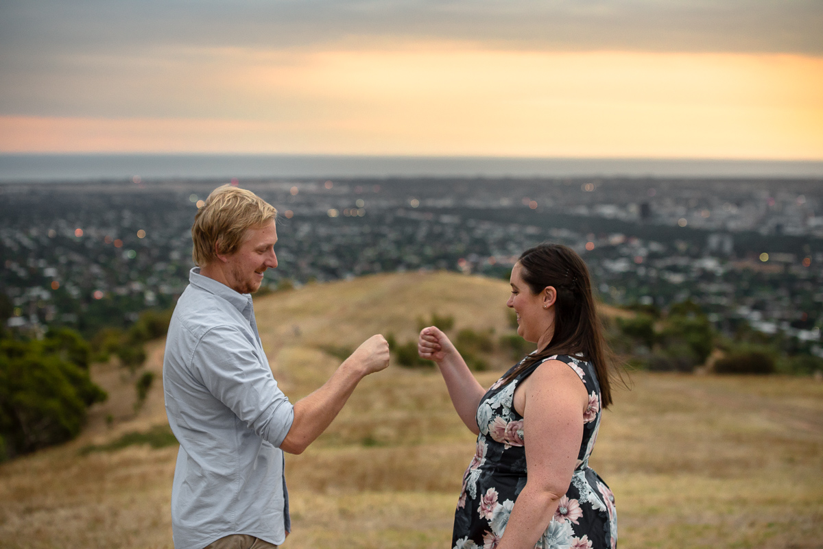 Engagement photos with Lauren and Aaron at Glen Osmond - Wilson & Lewis Photography