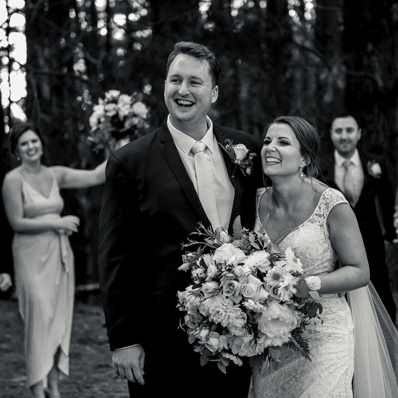 Adelaide Wedding photography couple laughing with bridal party