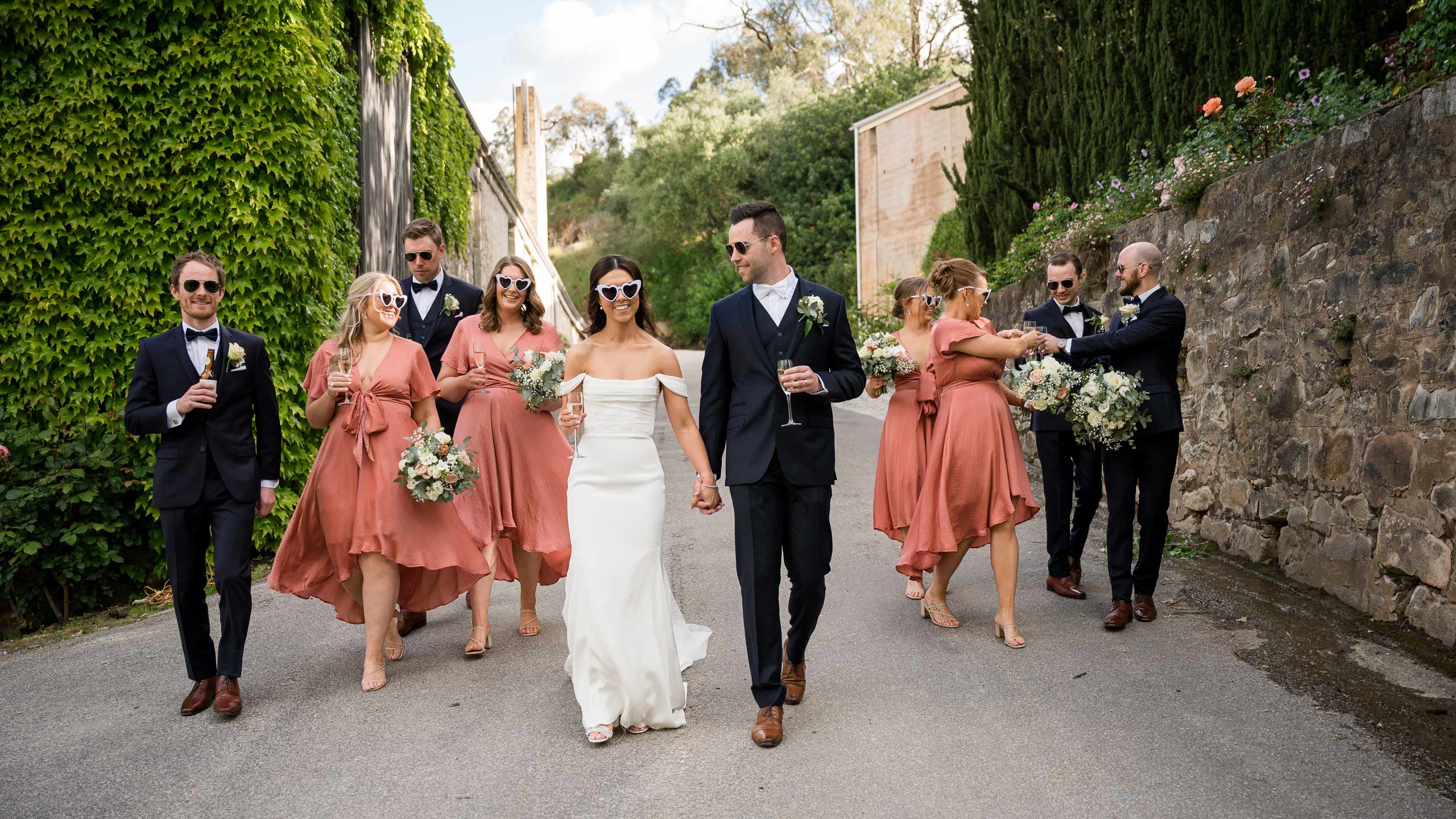 Adelaide Wedding Photographer Wilson Lewis Photography photographed this wedding party at Glen Ewin Estate