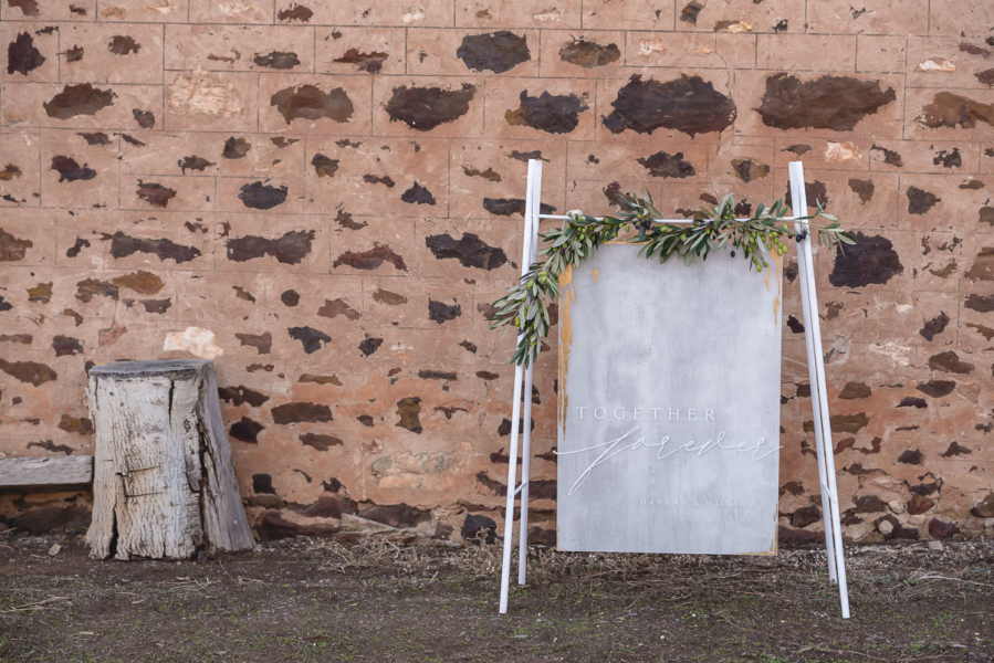 wedding sign by magnolia press Adelaide
