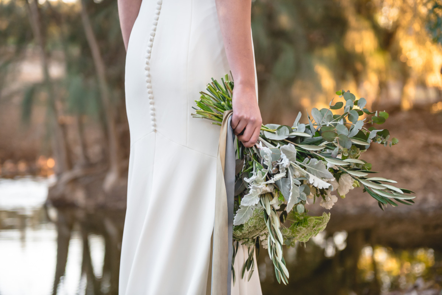 Bridal bouquet by wildflowers and moss Adelaide