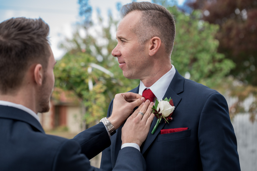 Groom and groomsman