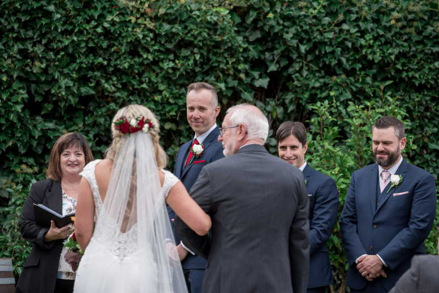 groom sees bride
