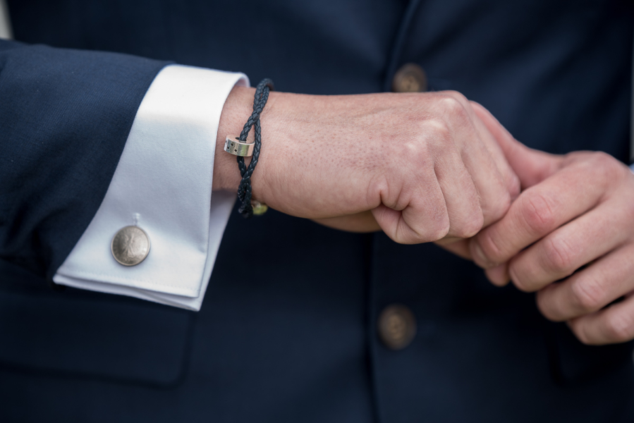 Grooms wedding detail bracelet
