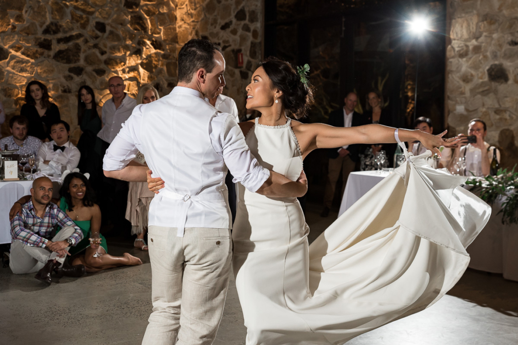 The first dance photo by Adelaide Wedding photographer Wilson and Lewis Photography