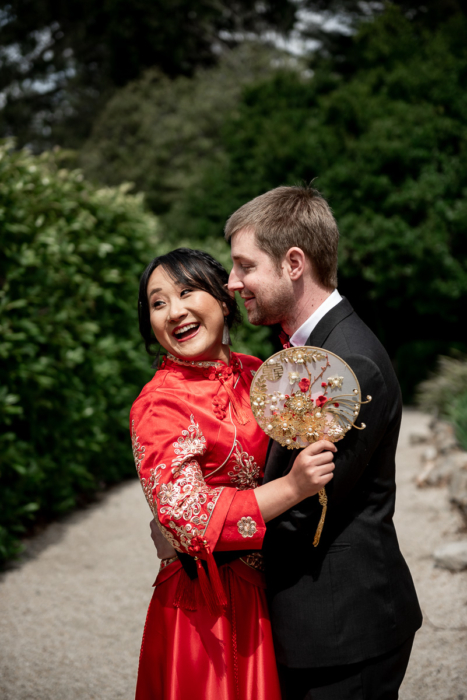 bride surpised by guest by Adelaide Wedding Photographers Wilson & Lewis Photography