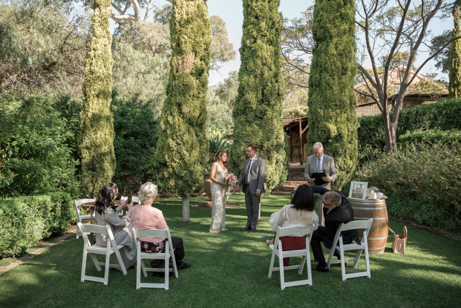 micro wedding ceremony at Marybank farm by Adelaide elopement photographers Wilson and Lewis Photography