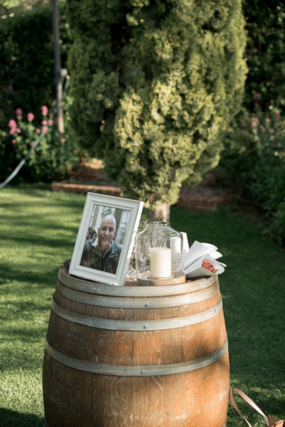 wedding table details at elopement wedding