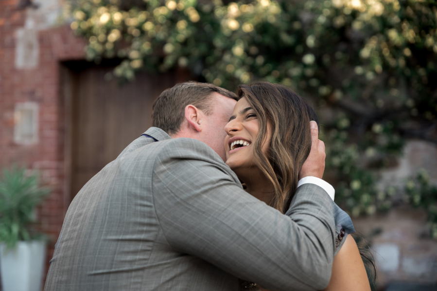 laughing lovers by Adelaide elopement photographers Wilson and Lewis Photography
