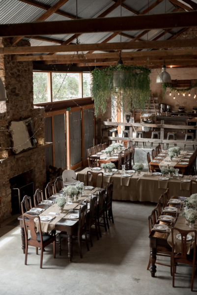 Barn 1890 inside dressed for a wedding