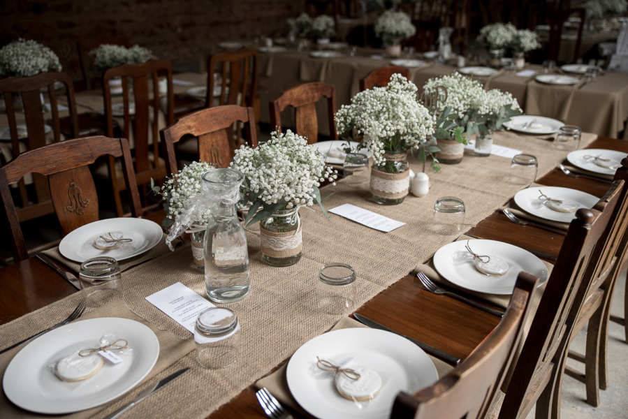 Wedding table at barn 1890, Willunga wedding venue.