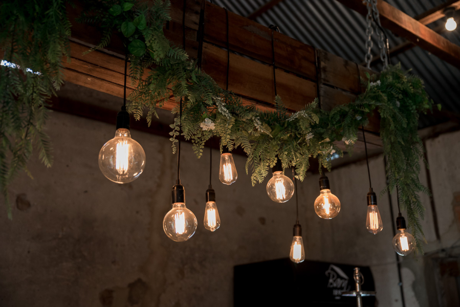 Pendant lighting at Barn 1890 in Sellick Hill