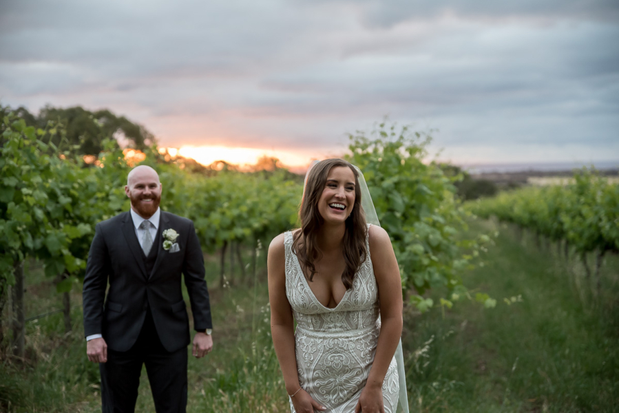 Beautiful sunset in Mc laren Vale wedding photography by Wilson & Lewis